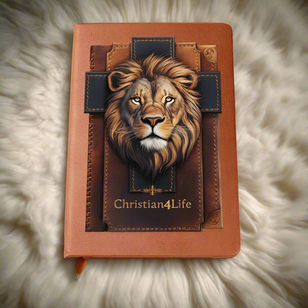 Lion of Judah and Cross Christian4Life 3D Graphic Christian Journal