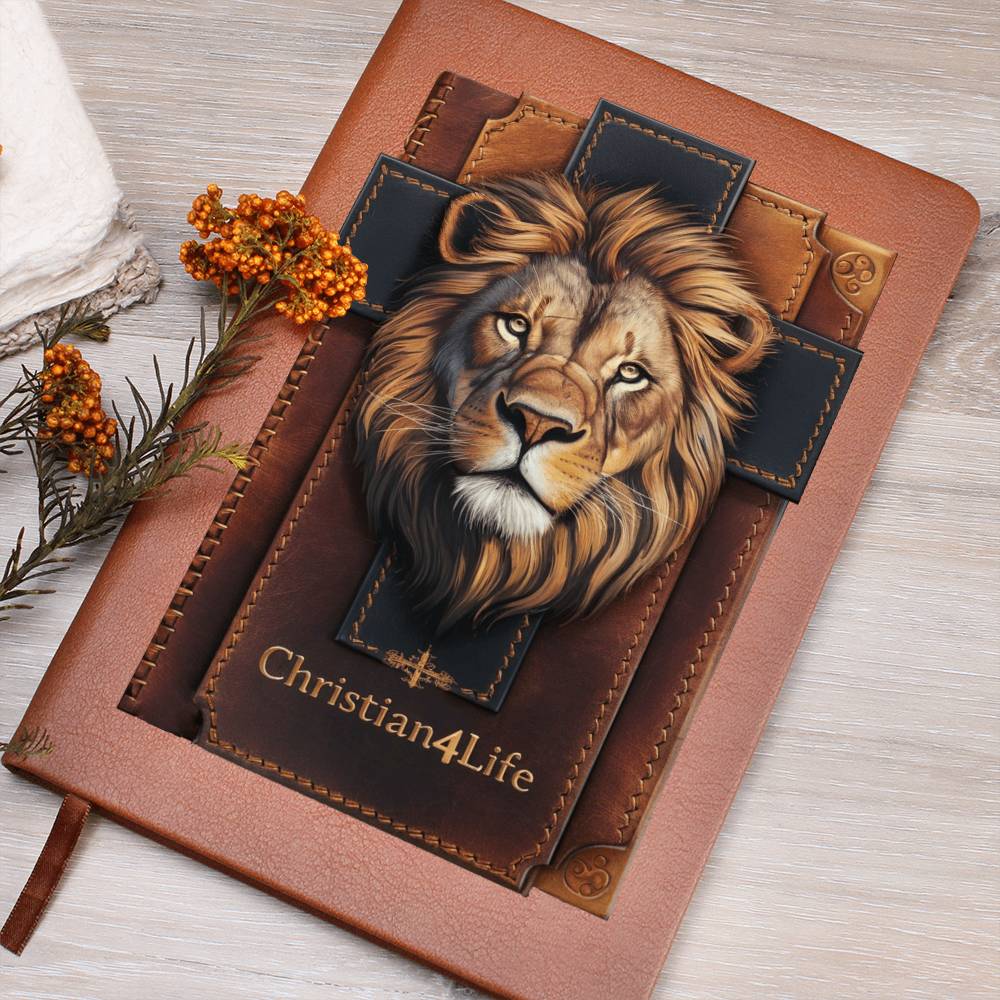 Lion of Judah and Cross Christian4Life 3D Graphic Christian Journal