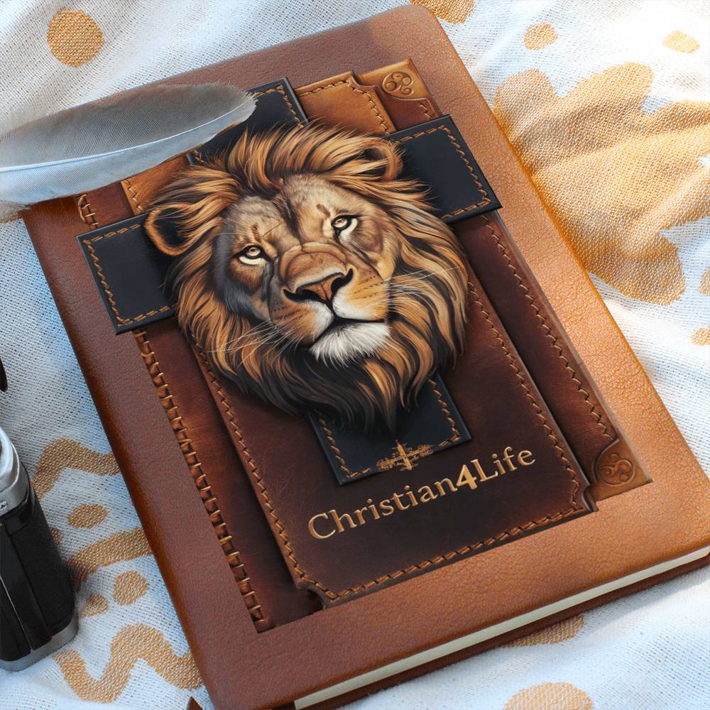 Lion of Judah and Cross Christian4Life 3D Graphic Christian Journal