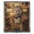 Christian4Life Lion of Judah and Cross Heirloom Woven Blanket