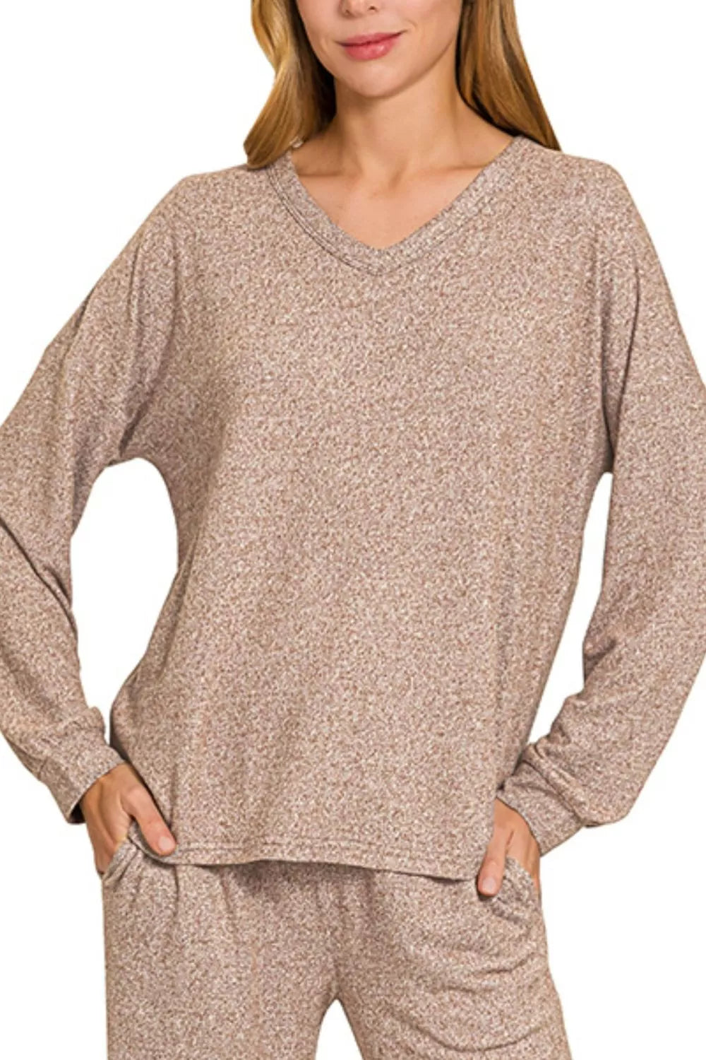 Soft Melange Long Sleeve Tee & Pants Set