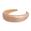 Fashion Headband Gold Leather Puffy Stylish Statement Accessory