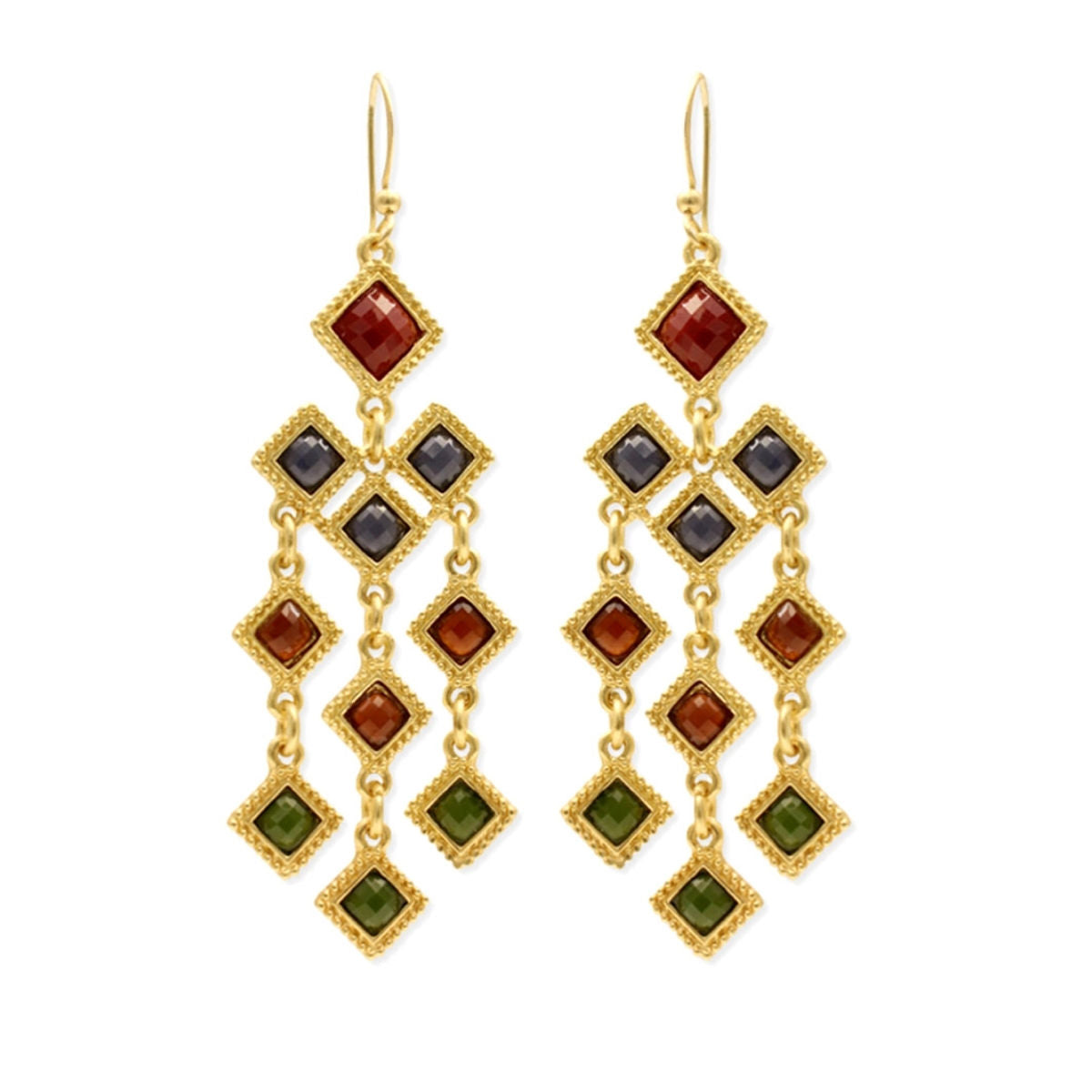 Resin Earrings with Gold Diamond Accent – Stylish Statement Jewelry