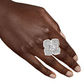 Flower Ring Silver Shine Stylish Statement Jewelry Accessory