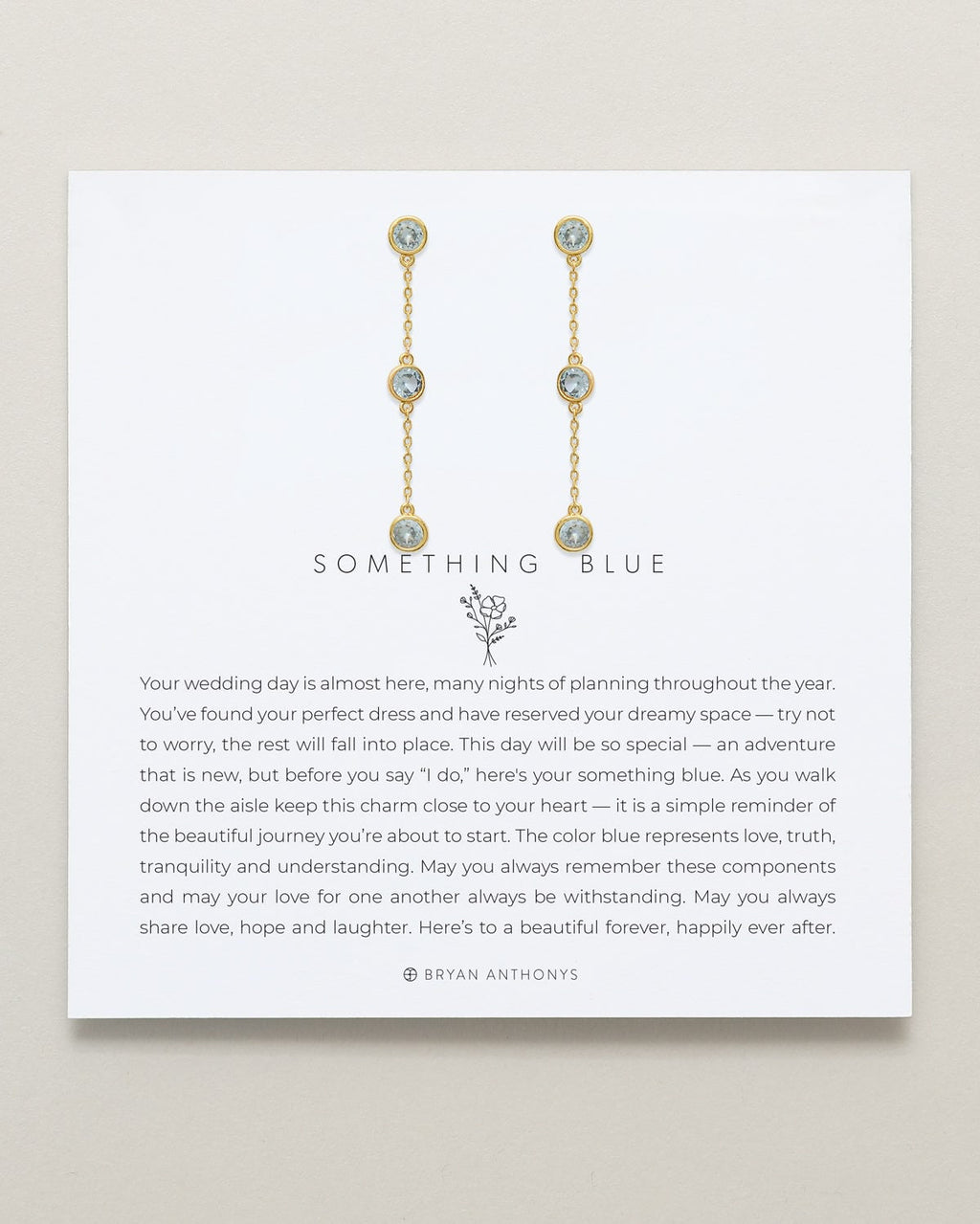 Something Blue Linear Earrings