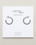 Aligned Beaded Hoop Earrings
