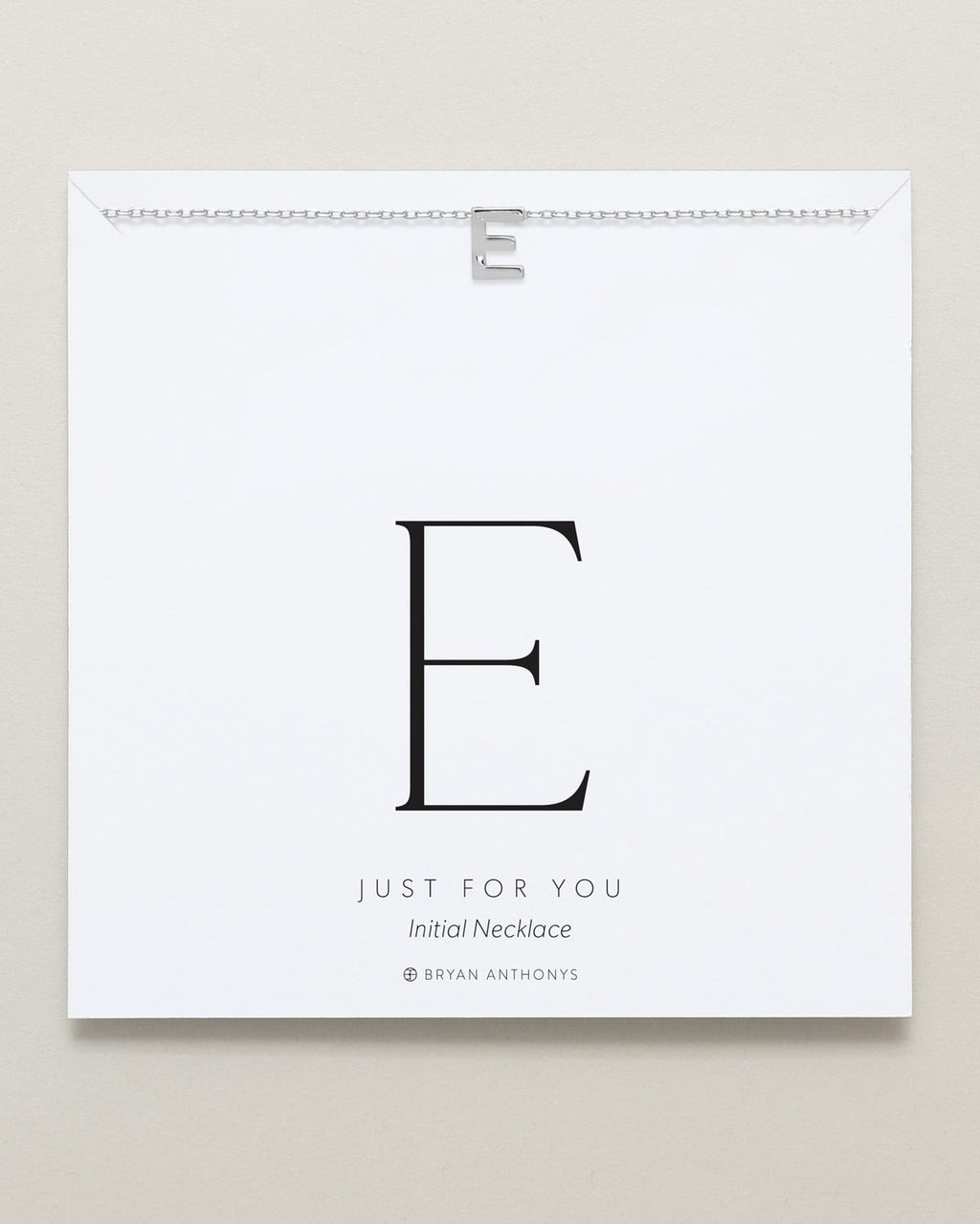 Just For You Initial Necklace — E