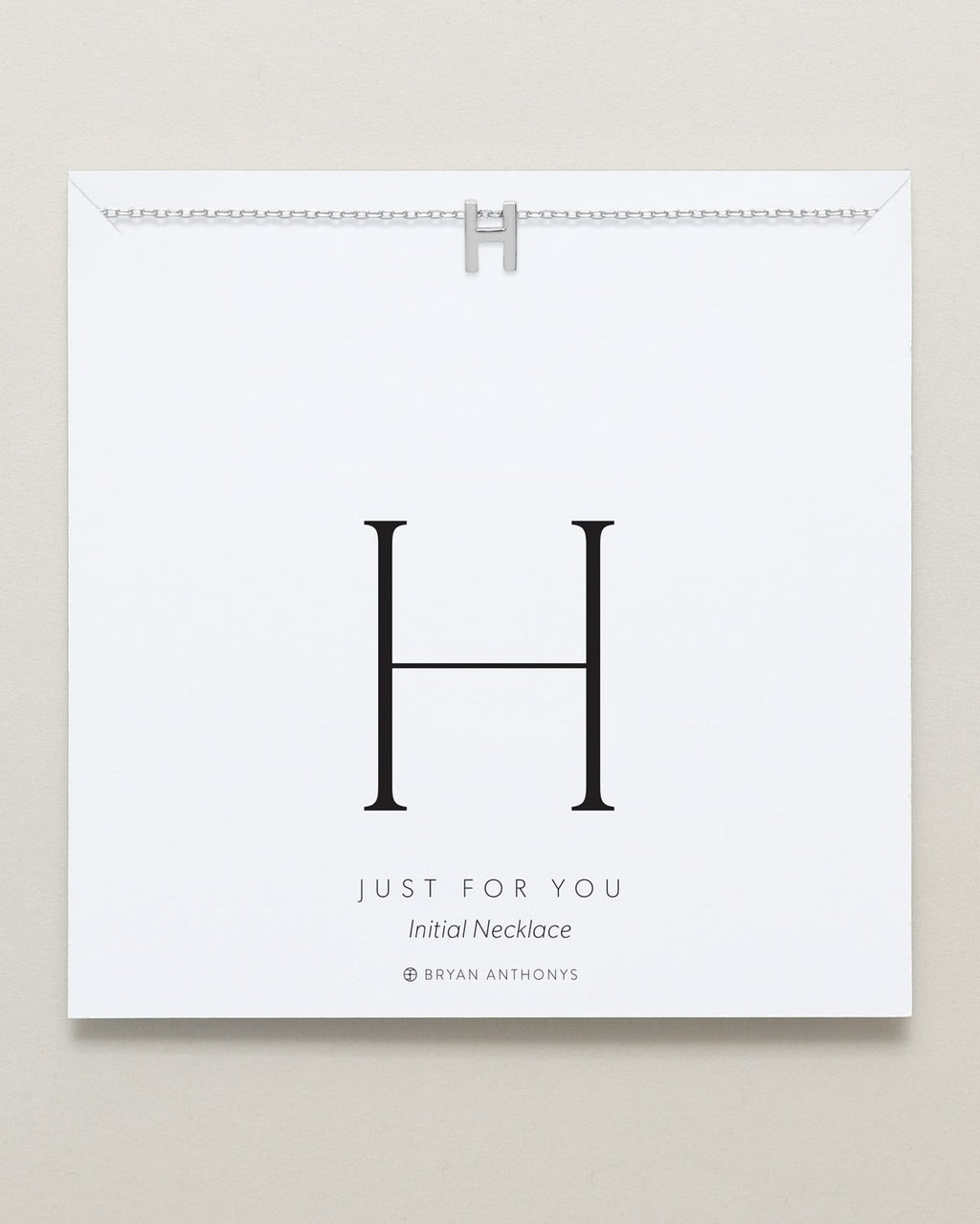 Just For You Initial Necklace — H