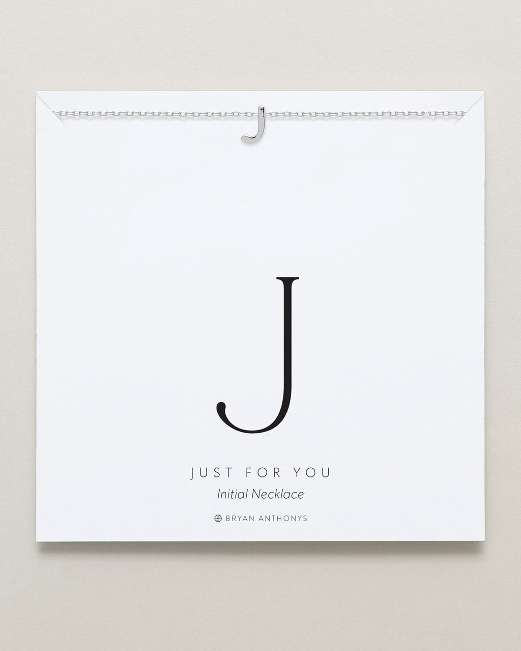 Just For You Initial Necklace — J