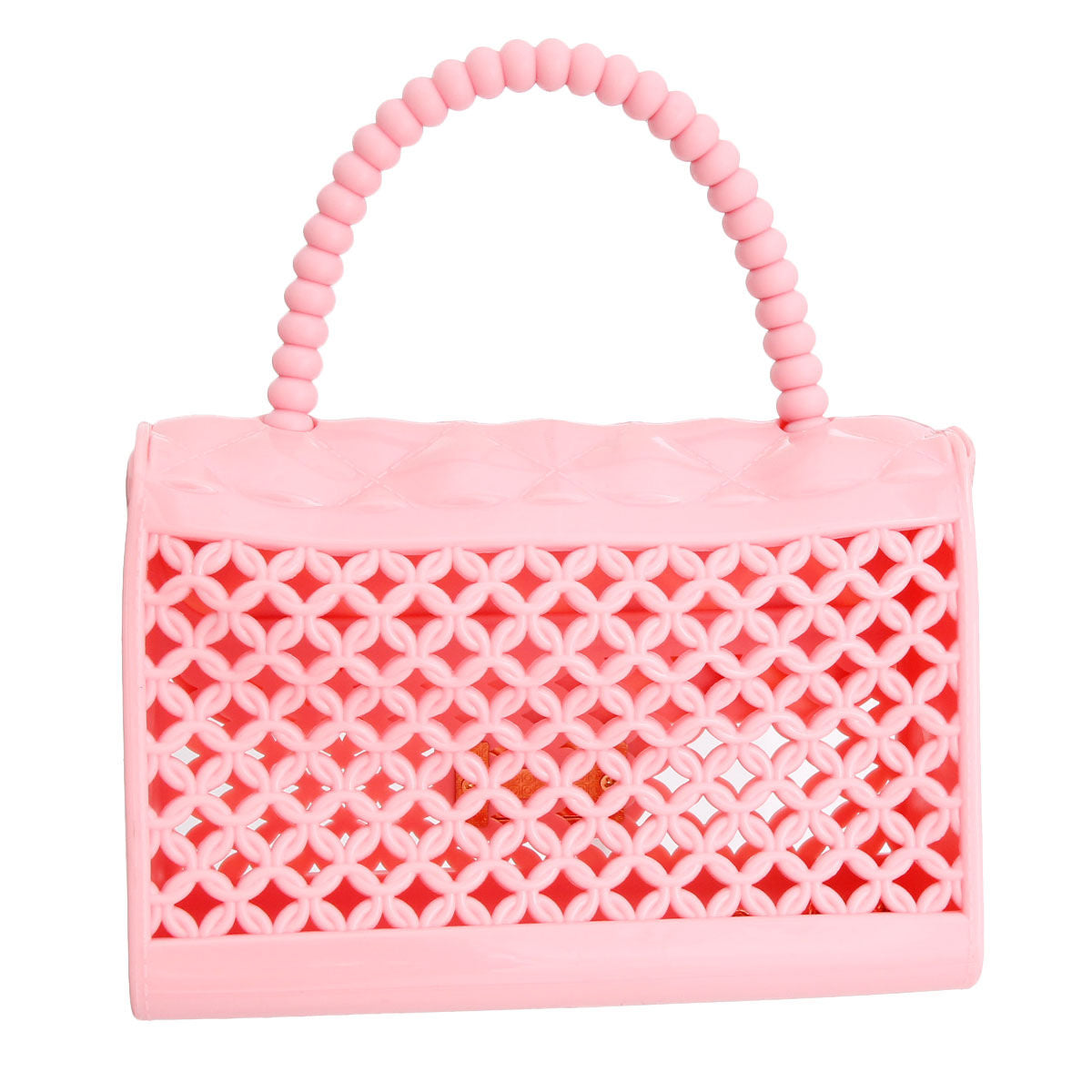 Fashion Handbag Pink Jelly Mini Crossbody Top Handle Stylish Chic