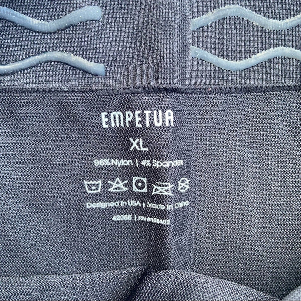 Empetua Womens XL High Waisted Long Rayon Spandex Black Shapewear Pants