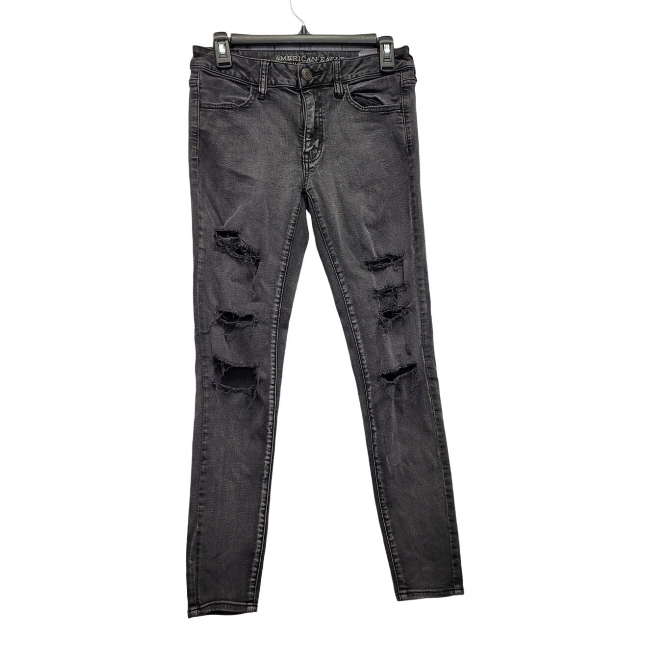 American Eagle Womens 6 Factory Distressed Cotton Viscose Denim Jeggings