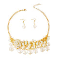 Clustered Bead Statement Necklace Set – Trendy Fashion Jewelry Accessory
