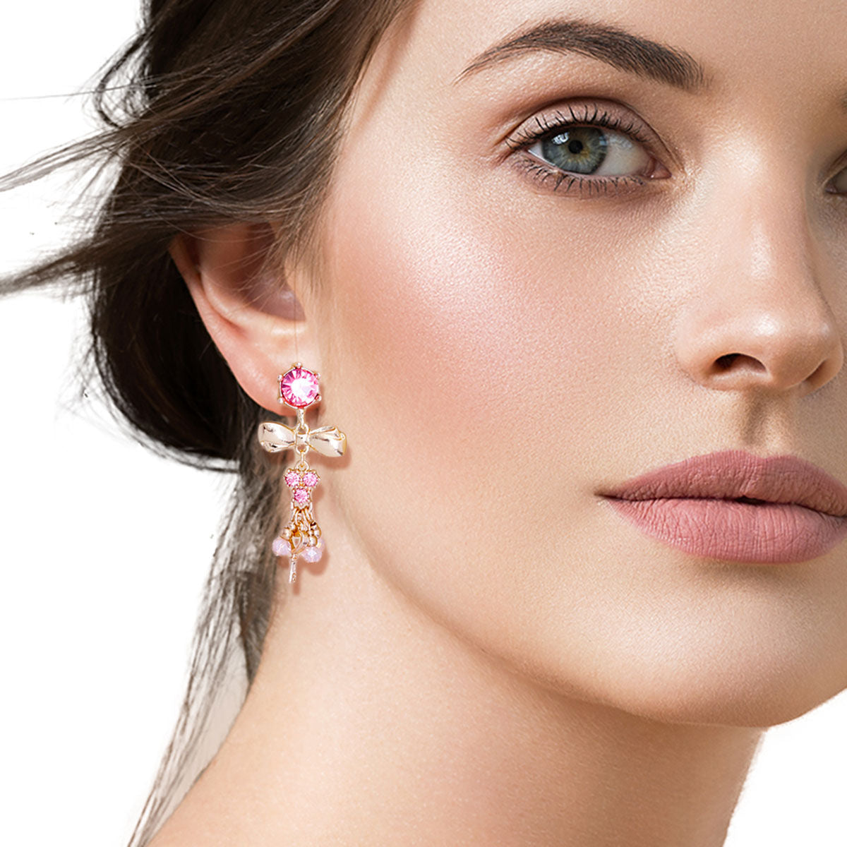 Statement Gold Mismatched Lock and Key Earrings Stylish Fashion Jewelry