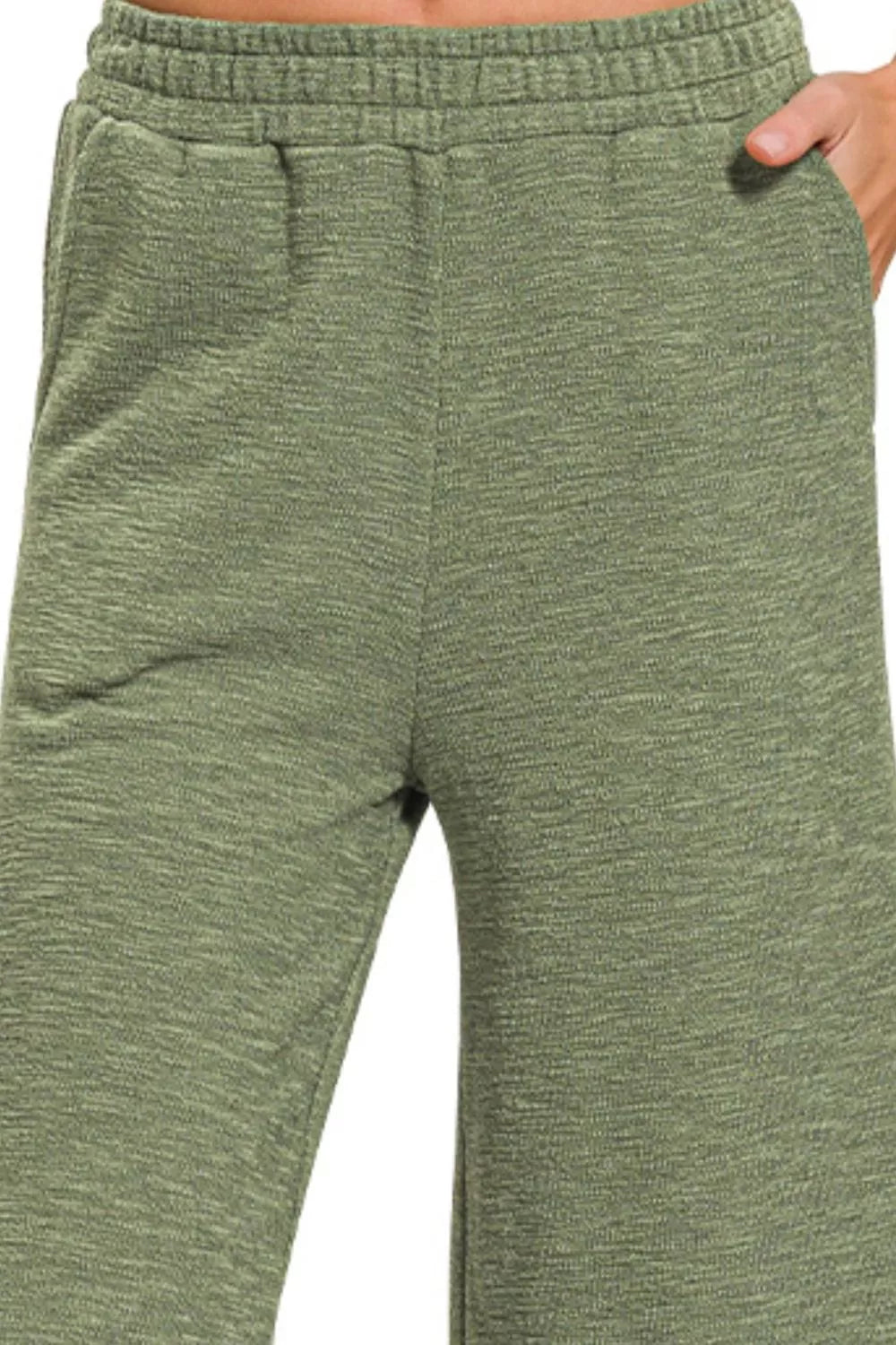 Cotton Slub Wide Leg Pants