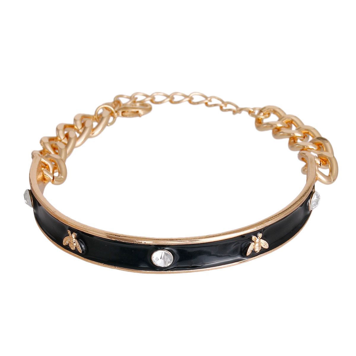 Casting Choker Necklace Heavy Black Bee Statement Jewelry Accessory