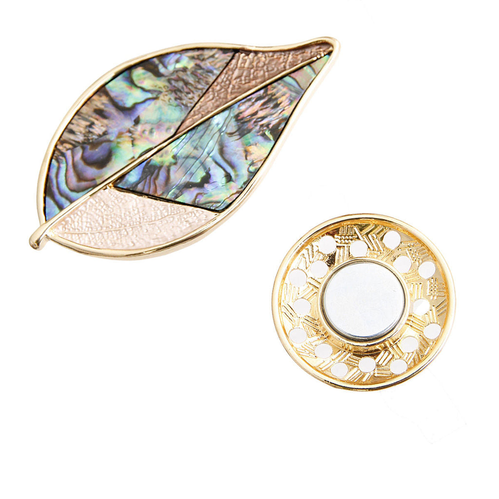 Magnetic Pin Gold Leaf Stylish Fashion Accessory