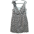 Dress Barn Women Size 14 Polka Dot Lined V Neck Thin Strap A Line Dress