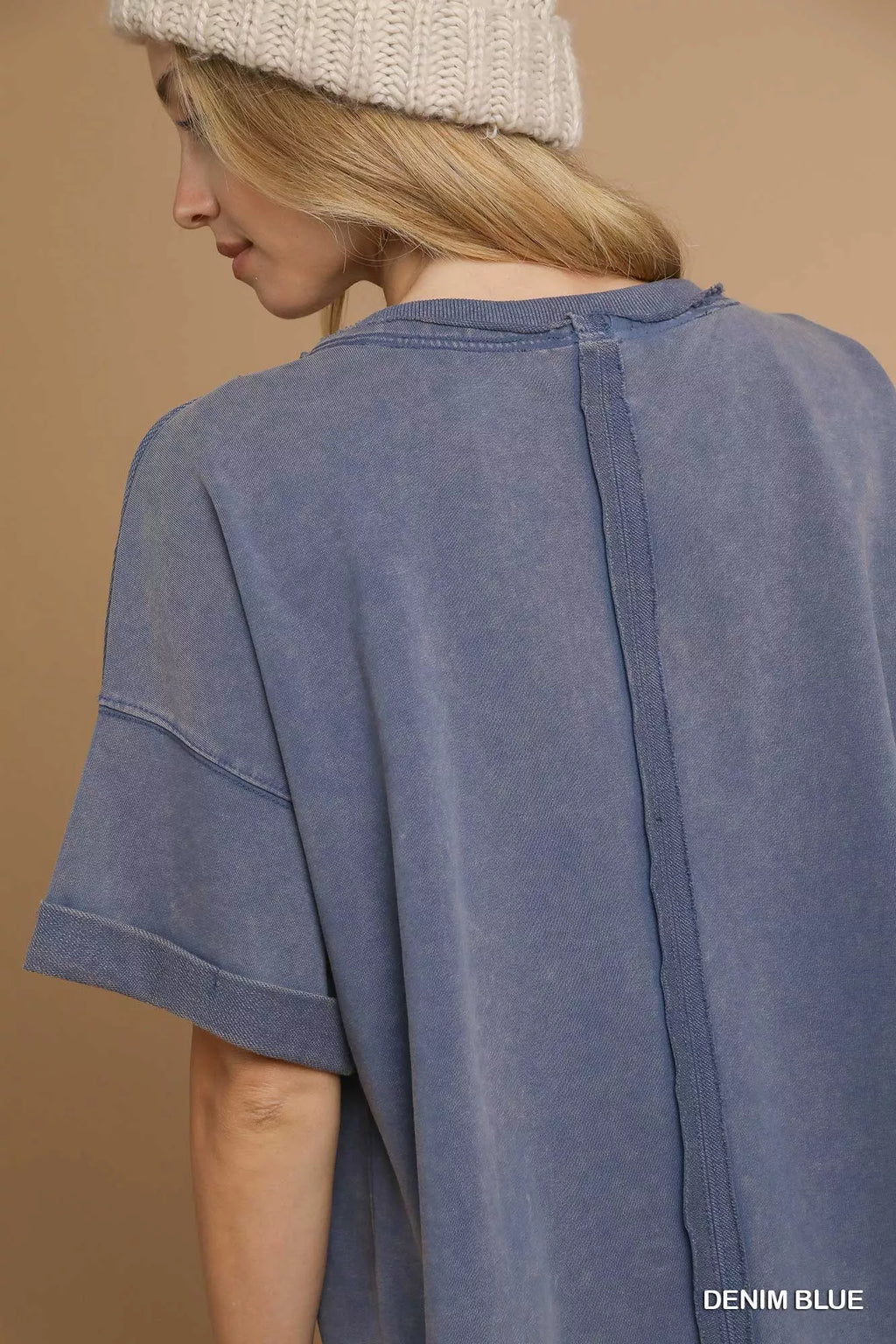 Mineral Wash Round Neck Top