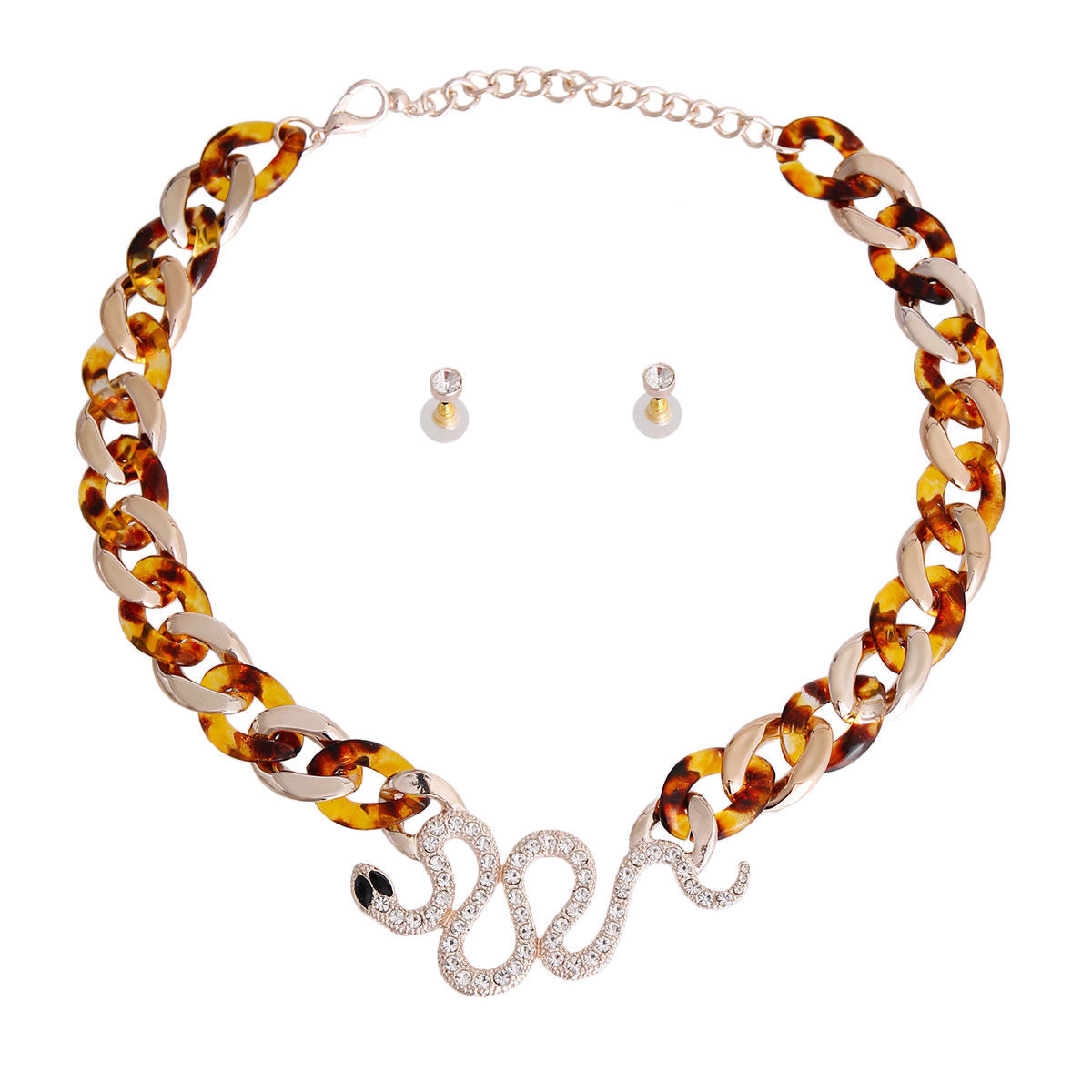 Statement Snake Necklace Tortoiseshell Treasures Stylish Jewelry Accessory