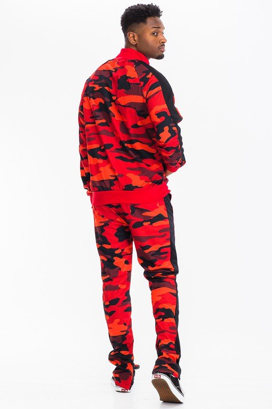 Camouflage Tracksuit Set – Camo Jacket & Jogger Pants