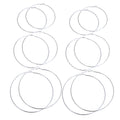 Jumbo Silver Hoop Earrings 3-Piece Set – Trendy Statement Jewelry