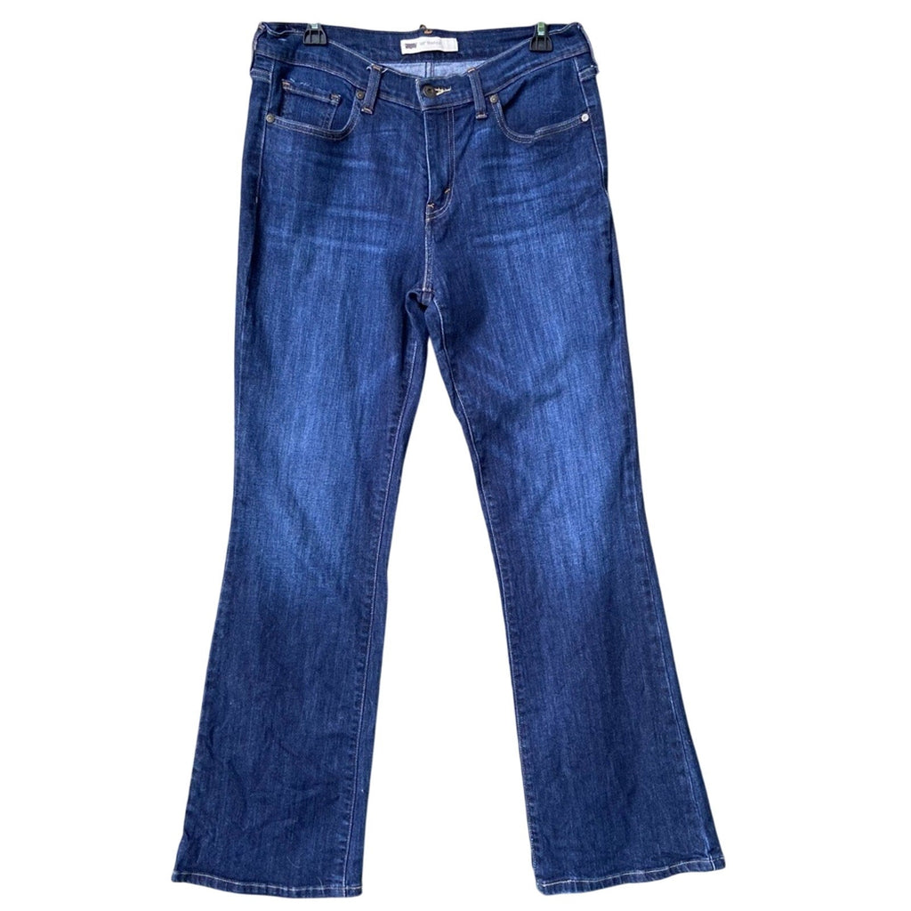 Levis Womens Size 10 Cotton Blend 515 Bootcut Dark Blue Denim Jeans w Pockets