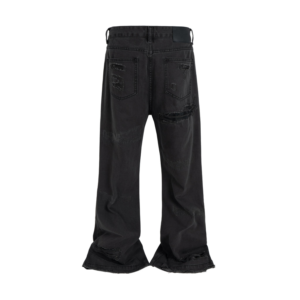 DARK DESTROYED DENIM