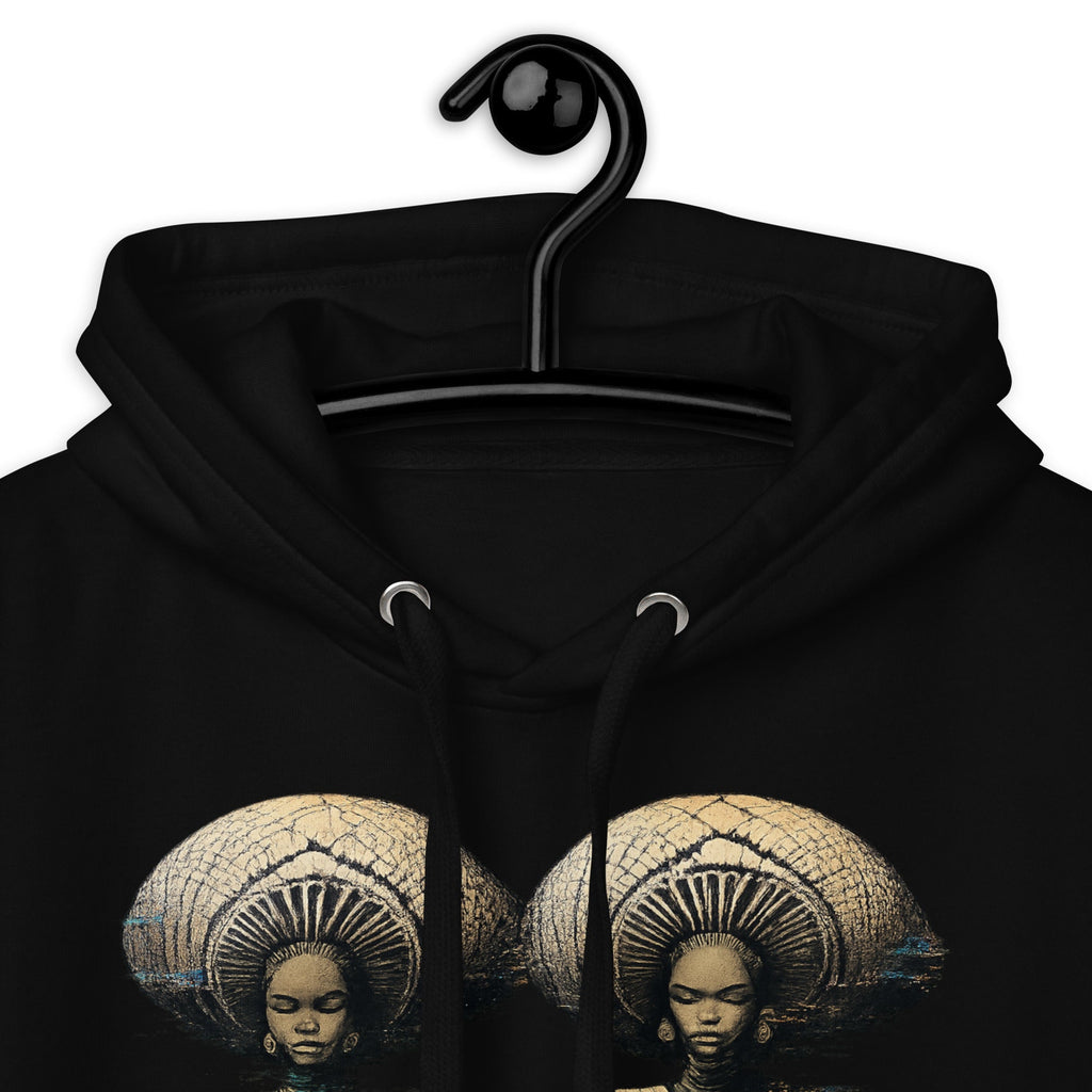 Afro-Futuristic Glitch Art Hoodie – Limited Drop – African Women Digital Design