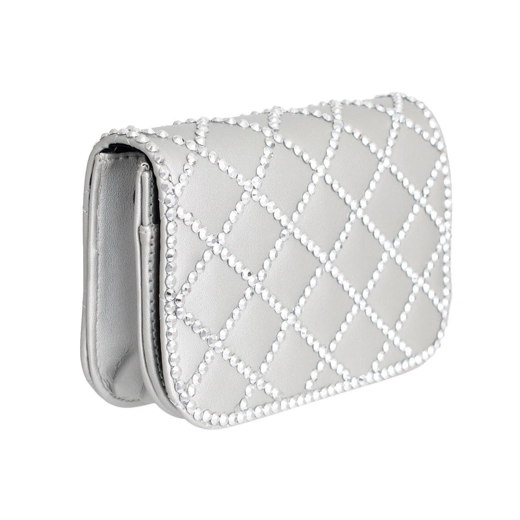 Quilted Silver Belt Bag Stylish Fashion Accessory