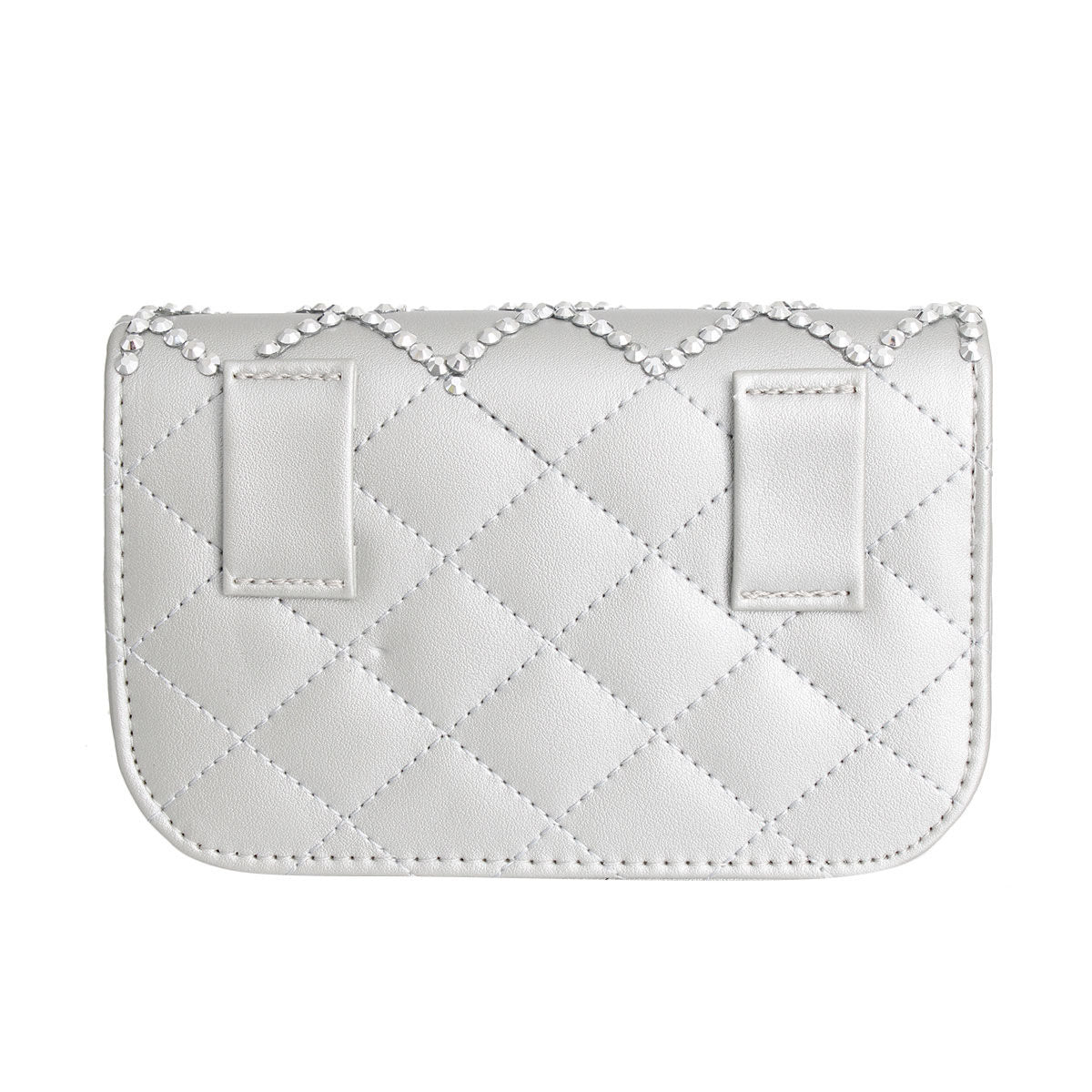 Quilted Silver Belt Bag Stylish Fashion Accessory