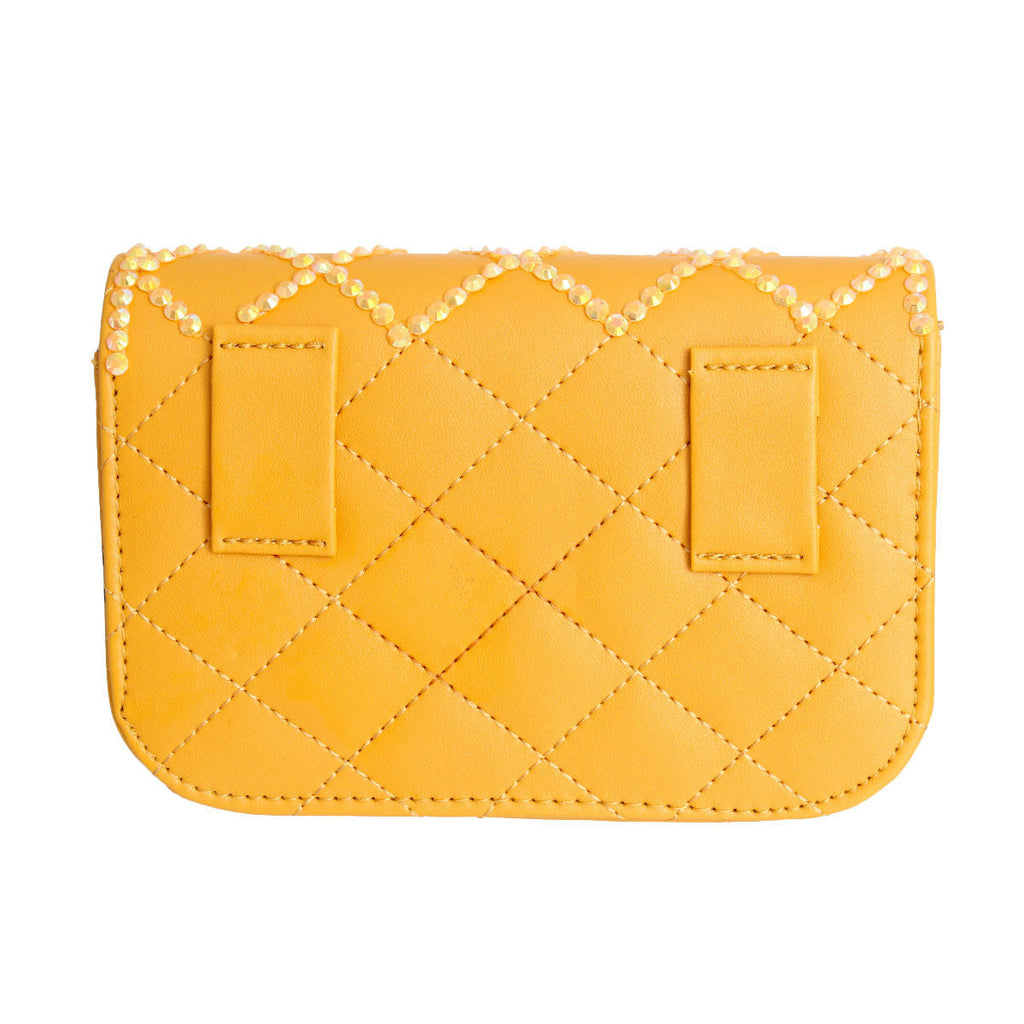 Quilted Belt Bag Yellow Stylish Casual Fashion Accessory