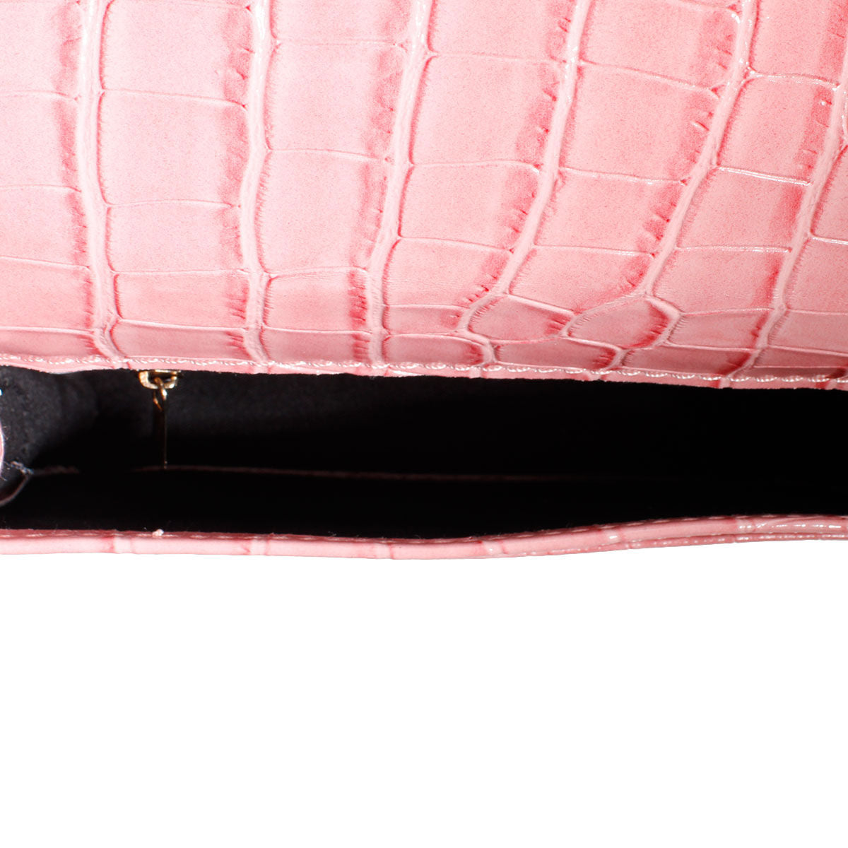 Fashion Belt Bag Pink Croc Stylish Casual Accessory
