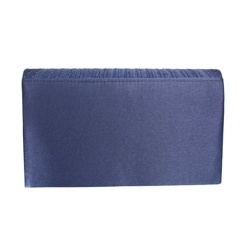 Women’s Navy Ruched Clutch Bag Stylish Fashion Handbag