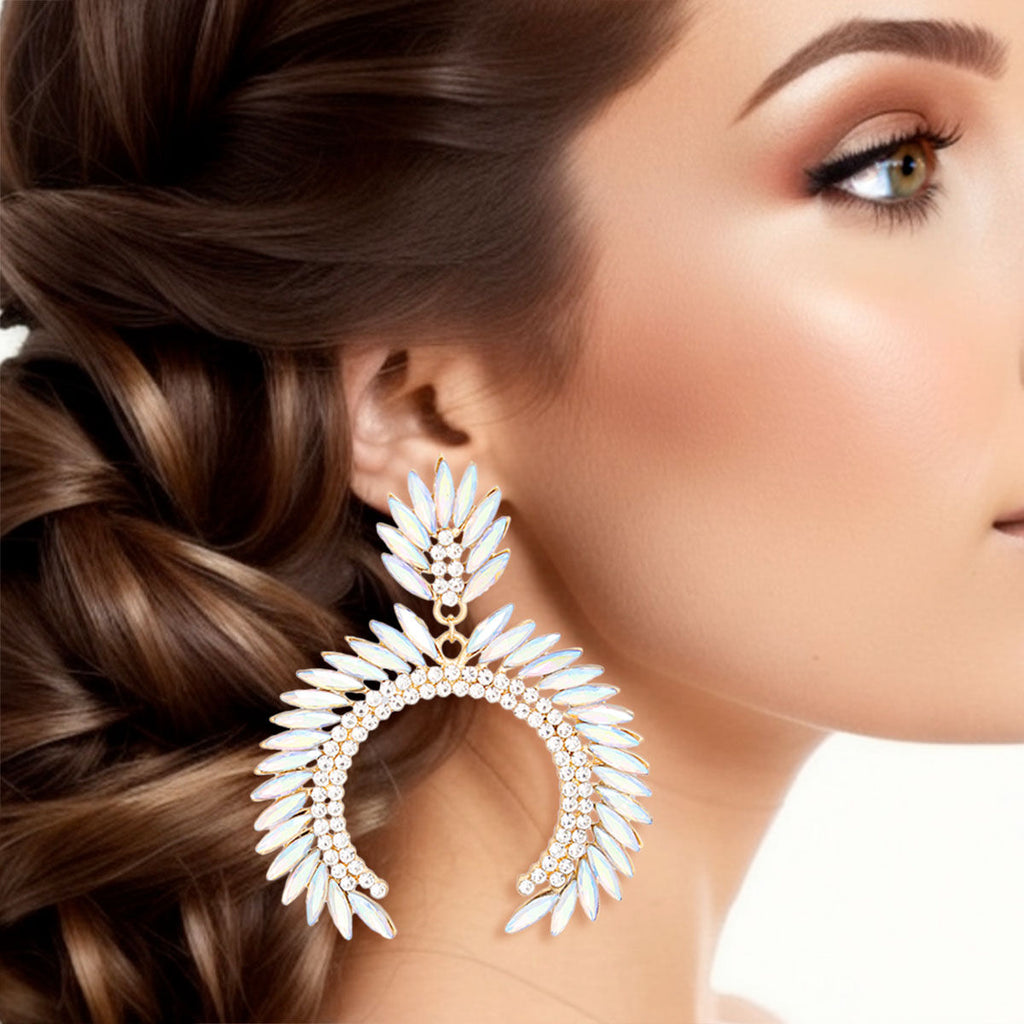 Statement Drop Arch Earrings Large for Women Trendy Stylish