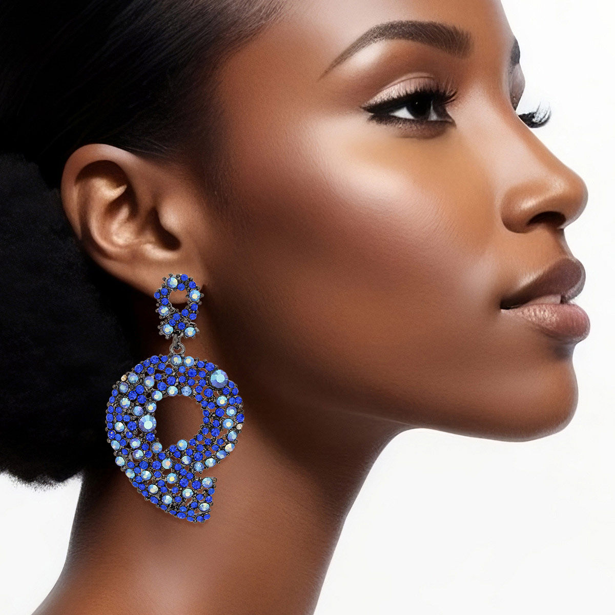 Drop Earrings with Royal Blue Hematite 9 – Stylish Women’s Jewelry