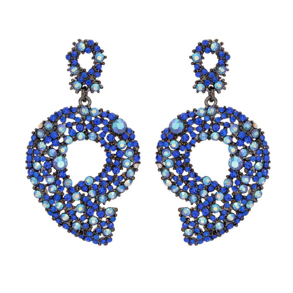 Drop Earrings with Royal Blue Hematite 9 – Stylish Women’s Jewelry