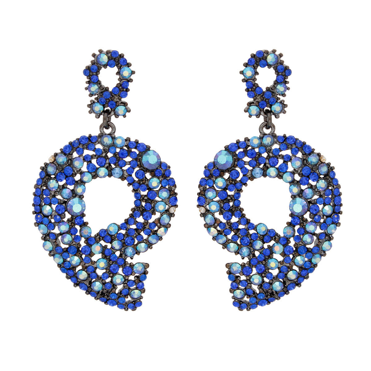 Drop Earrings with Royal Blue Hematite 9 – Stylish Women’s Jewelry