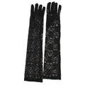 Women’s Long Black Lace Formal Gloves Elegant Chic Accessory