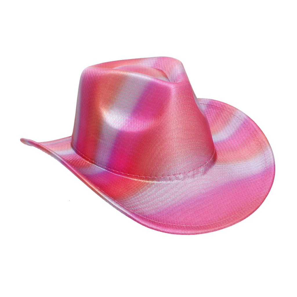 Fashion Cowboy Hat Iridescent Fuchsia Stylish Statement Accessory
