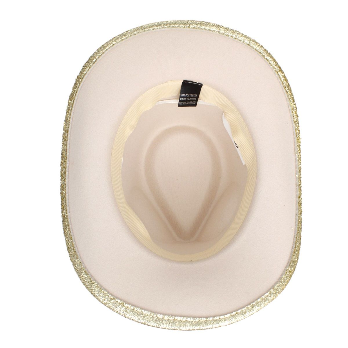 Fashion Cowboy Hat Gold Metallic Glittering Stylish Statement Accessory