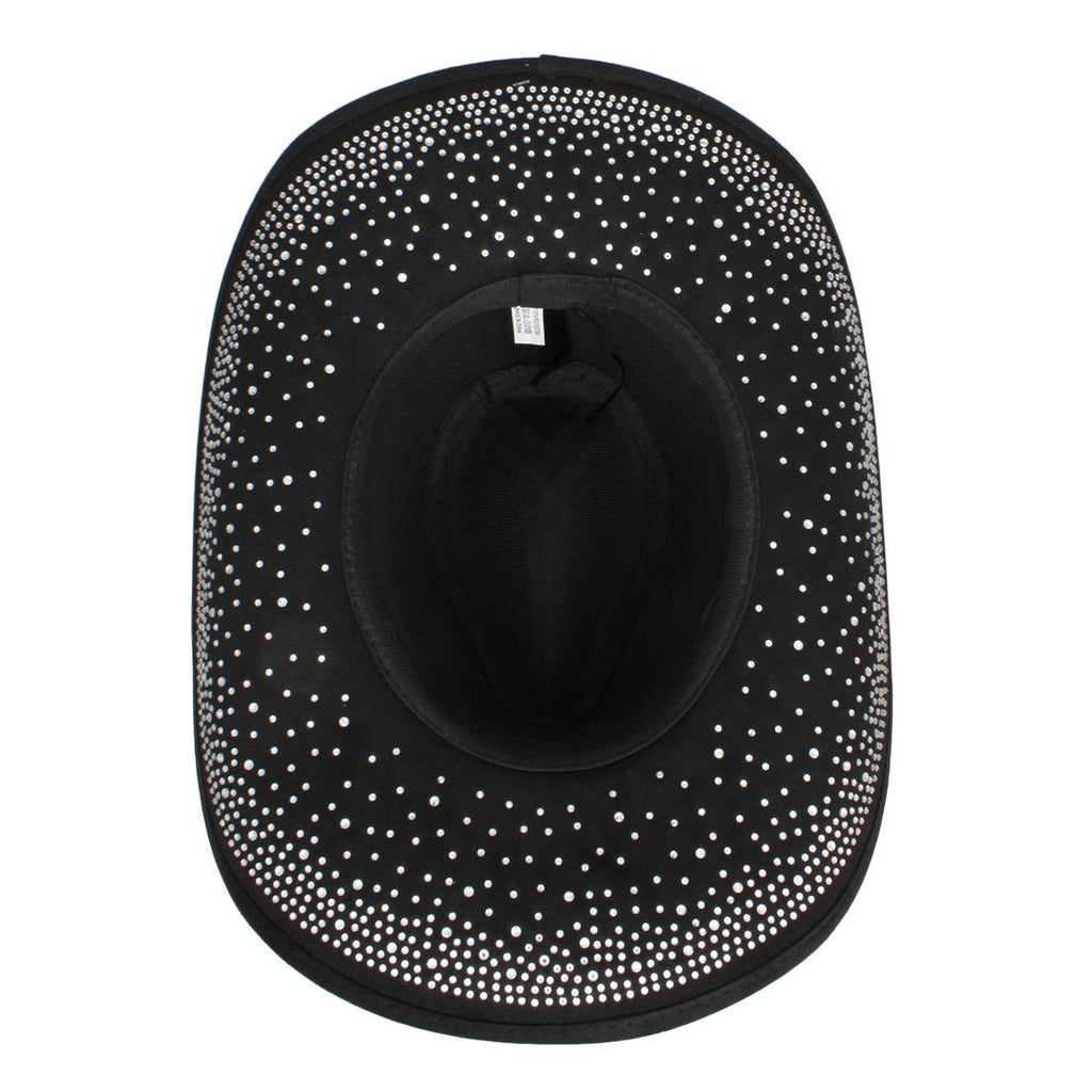 Cowboy Hat Black Rhinestone Stylish Cowgirl Fashion Accessory