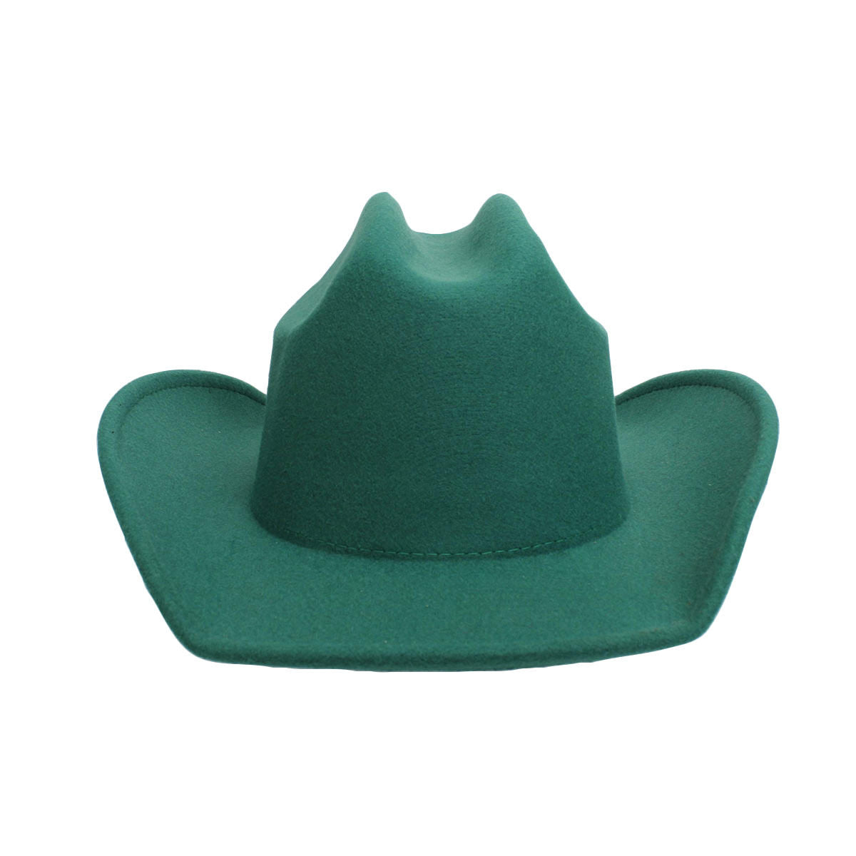 Western Cowboy Hat Green Felt Stylish Fashion Accessory