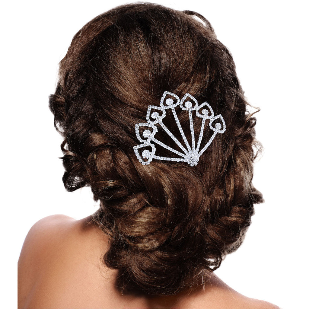 Rhinestone Hair Comb Stylish Elegant Accessory