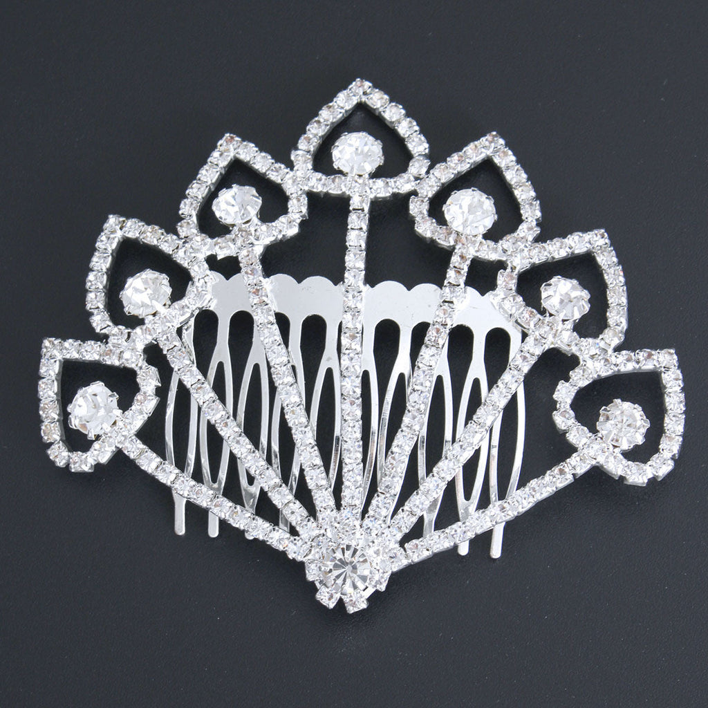 Rhinestone Hair Comb Stylish Elegant Accessory