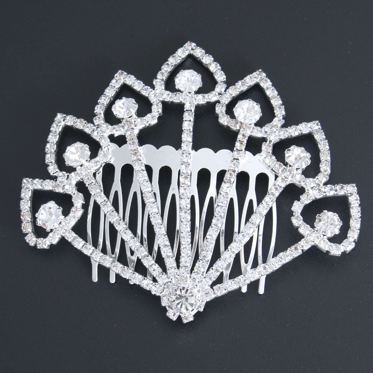 Rhinestone Hair Comb Stylish Elegant Accessory
