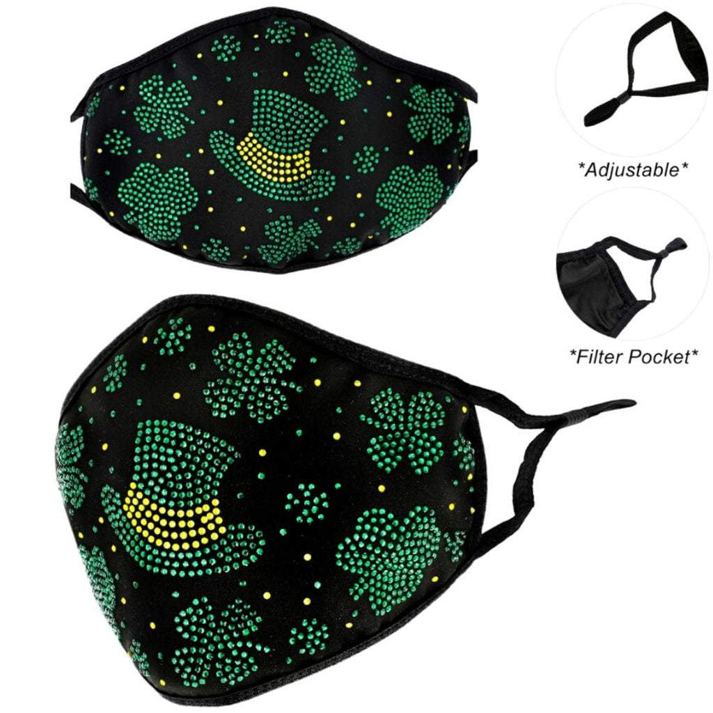 Fashion Face Mask Green Shamrock Stylish Accessory