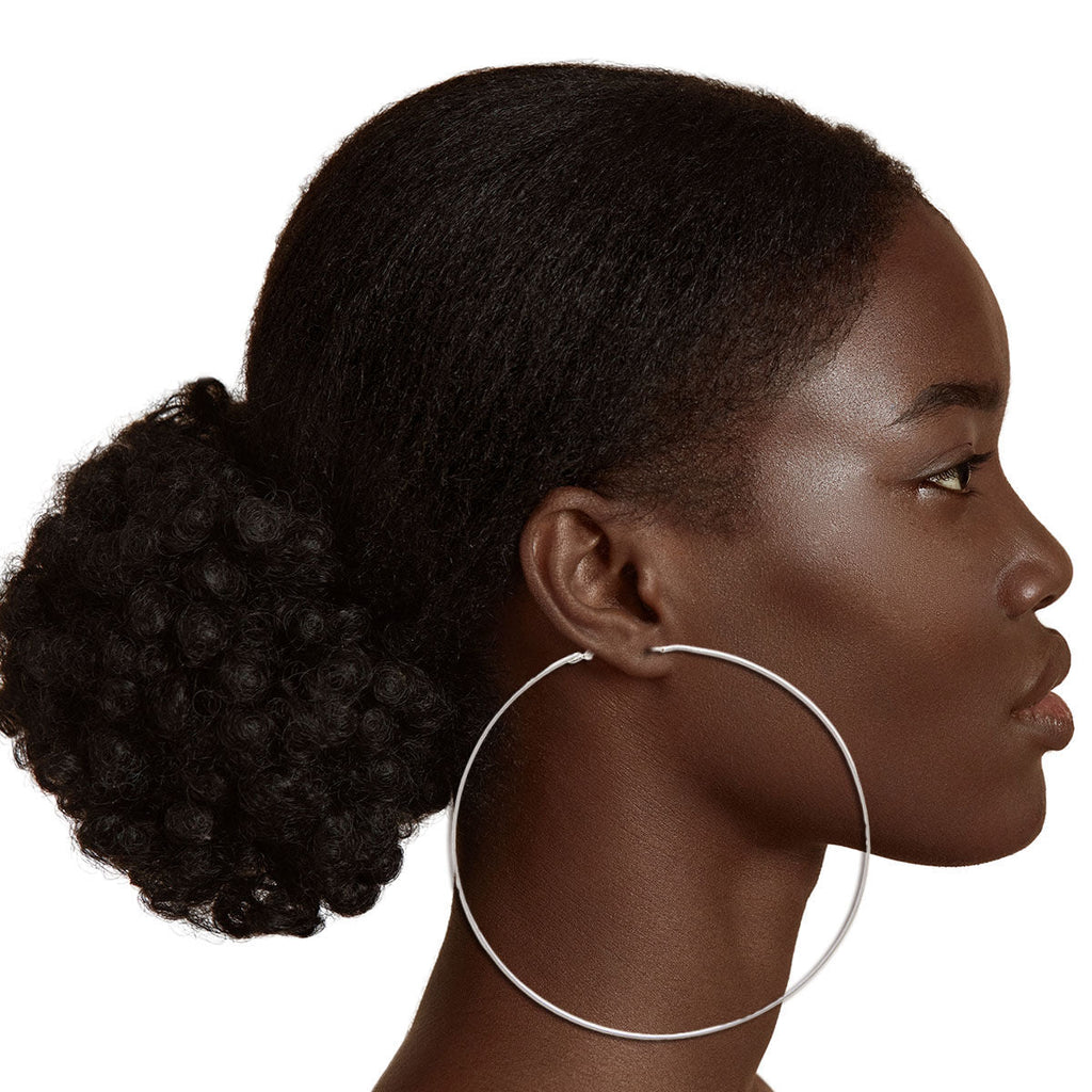 Jumbo Silver Hoop Earrings 3-Piece Set – Trendy Statement Jewelry