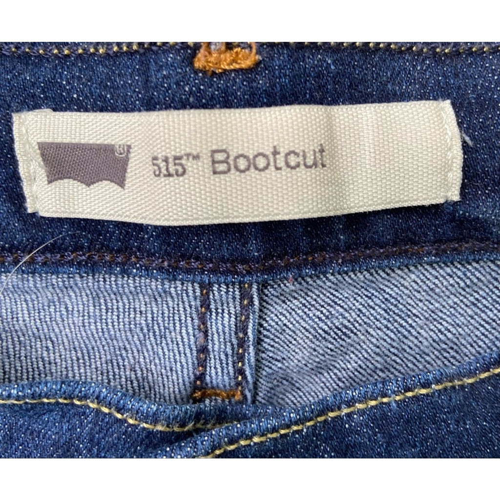 Levis Womens Size 10 Cotton Blend 515 Bootcut Dark Blue Denim Jeans w Pockets