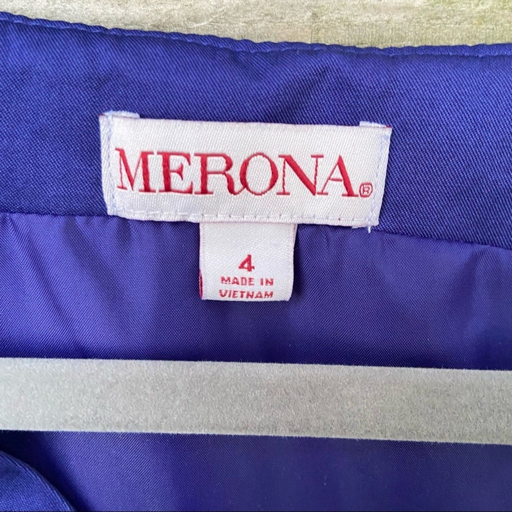 Merona Womens Size 4 Sleeveless Side Zip V Neck Fit & Flare Midi Summer Dress